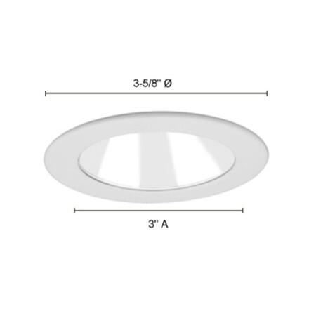 JESCO LIGHTING GROUP 3 in. Aperture Low Voltage Trim With Adjustable Open Reflector TM302PBWH